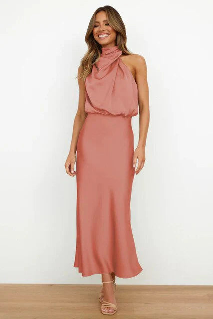 Stylish Cocktail Dress - Mila-Pink-S-The Livary