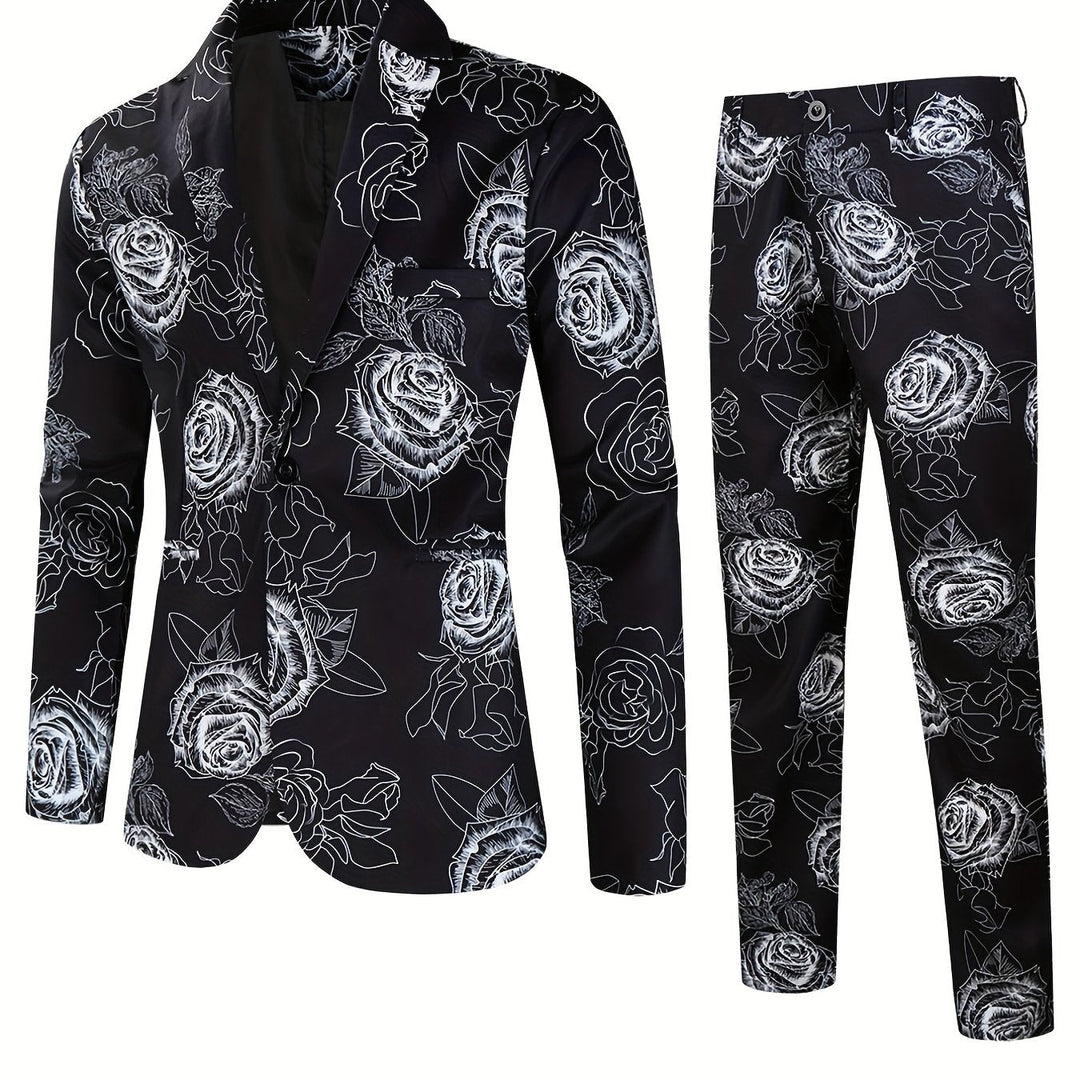 Stylish Colored Suit - Floris-Black-M-Nora Luxe