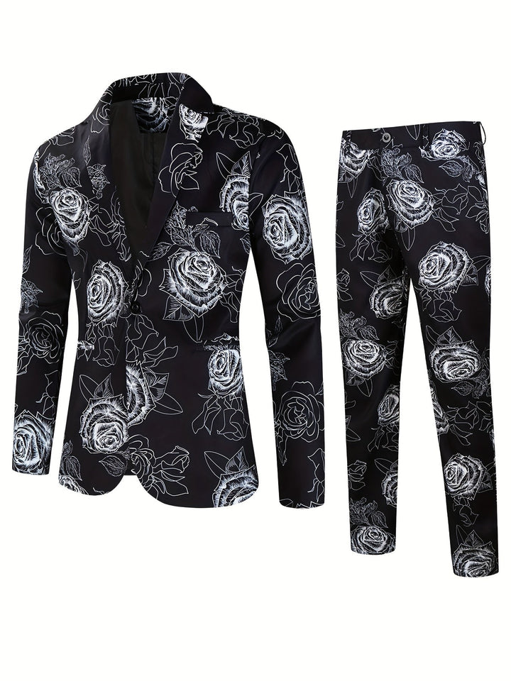 Stylish Colored Suit - Floris-Black-M-Nora Luxe