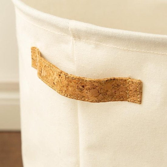Stylish Cotton Linen Wash and Toy Basket - EcoNest-Nora Luxe