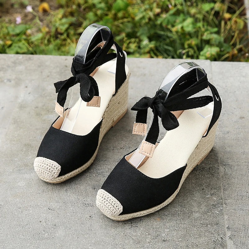 Stylish espadrille sandals for women – Maribel-White-4.5-Nora Luxe