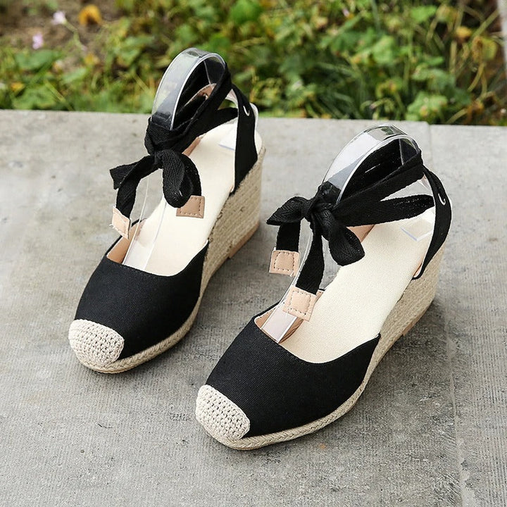 Stylish espadrille sandals for women – Maribel-White-4.5-Nora Luxe