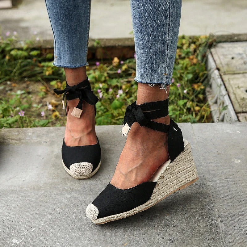 Stylish espadrille sandals for women – Maribel-White-4.5-Nora Luxe