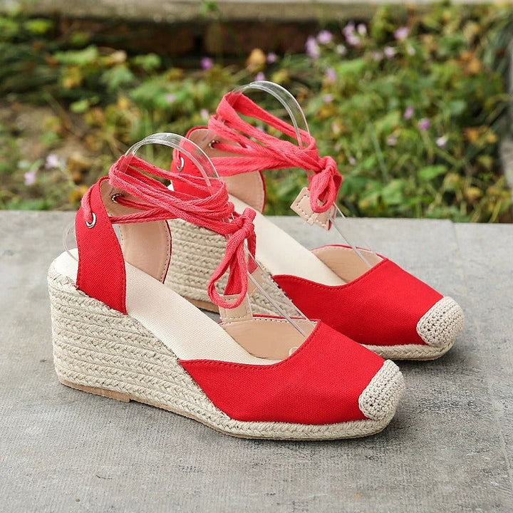 Stylish espadrille sandals for women – Maribel-White-4.5-Nora Luxe