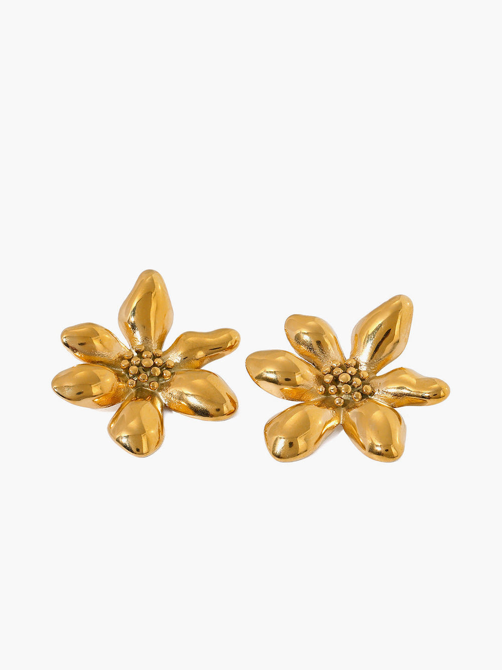 Stylish Flower Earrings - Florina-Gold-Nora Luxe