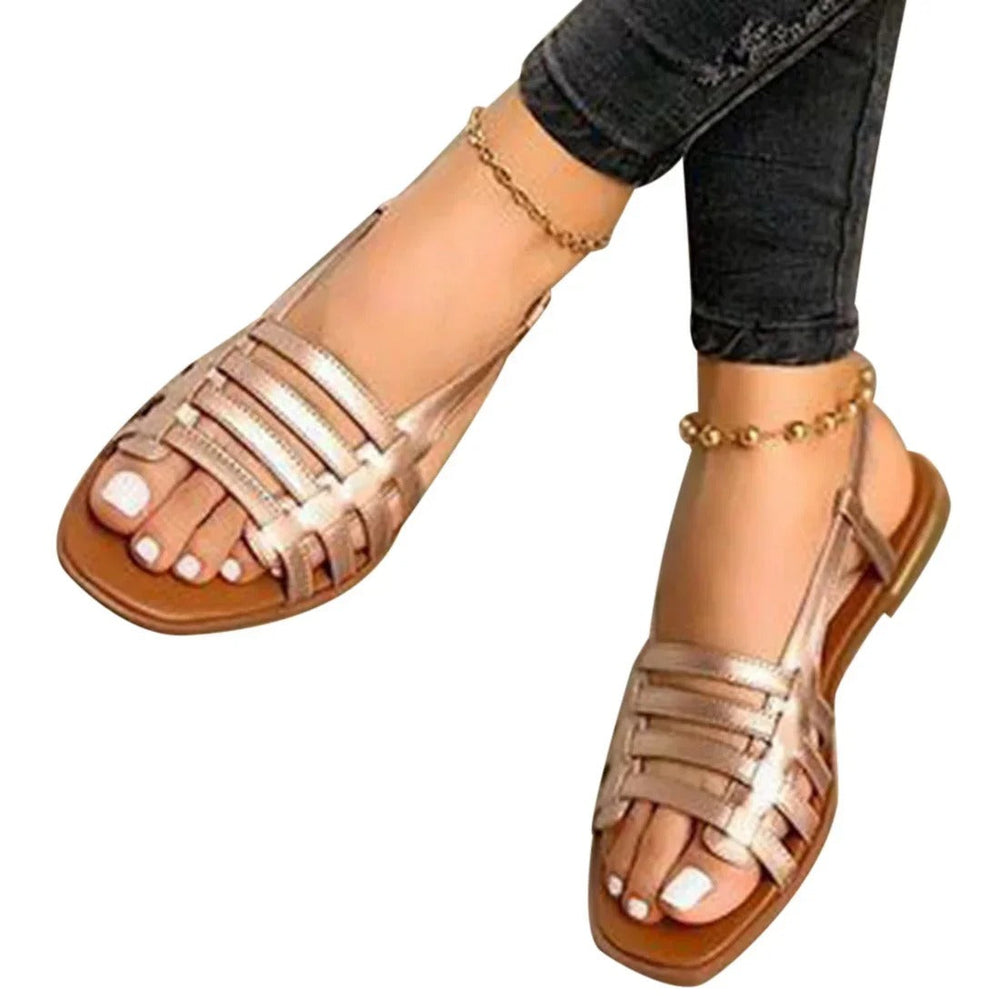 Stylish gladiator sandals for women – Isadora-Gold-4.5-Nora Luxe