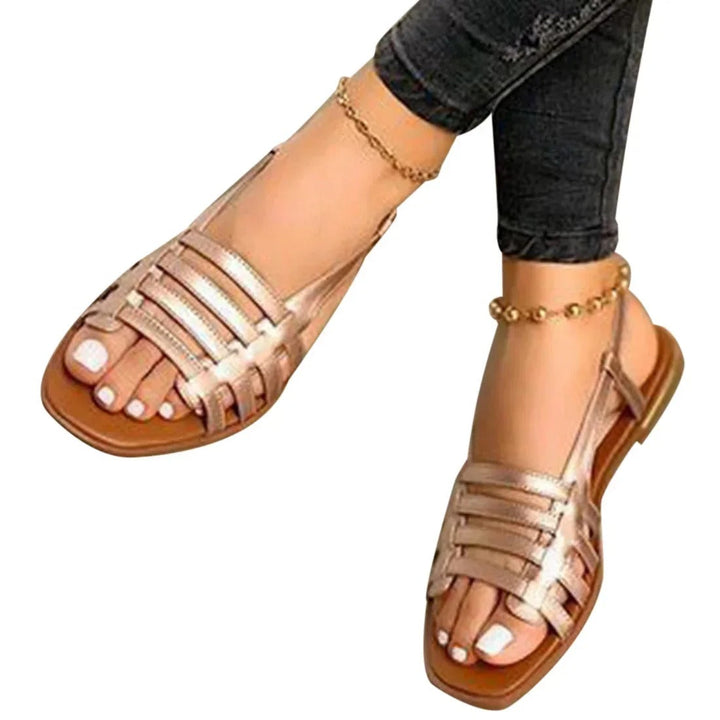 Stylish gladiator sandals for women – Isadora-Gold-4.5-Nora Luxe