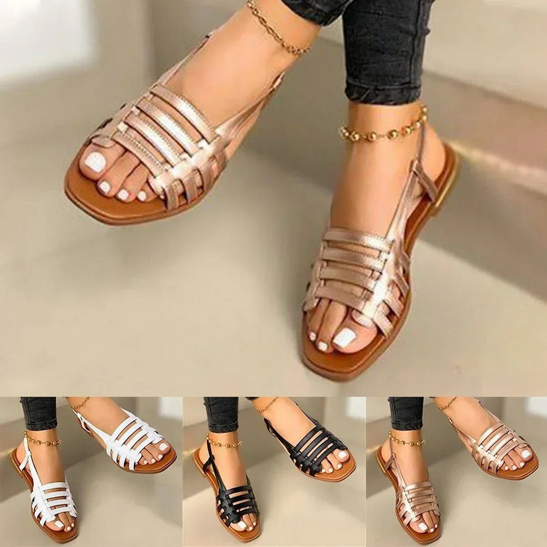 Stylish gladiator sandals for women – Isadora-Gold-4.5-Nora Luxe