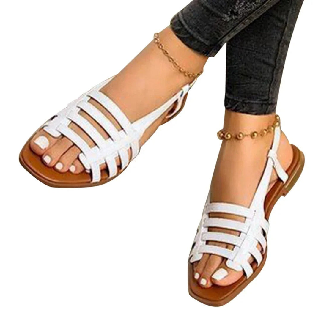 Stylish gladiator sandals for women – Isadora-White-4.5-Nora Luxe