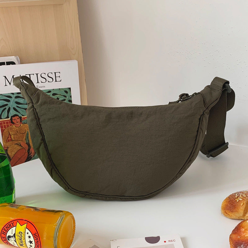 Stylish Half Moon Crossbody Bag - Luna-Black-Nora Luxe
