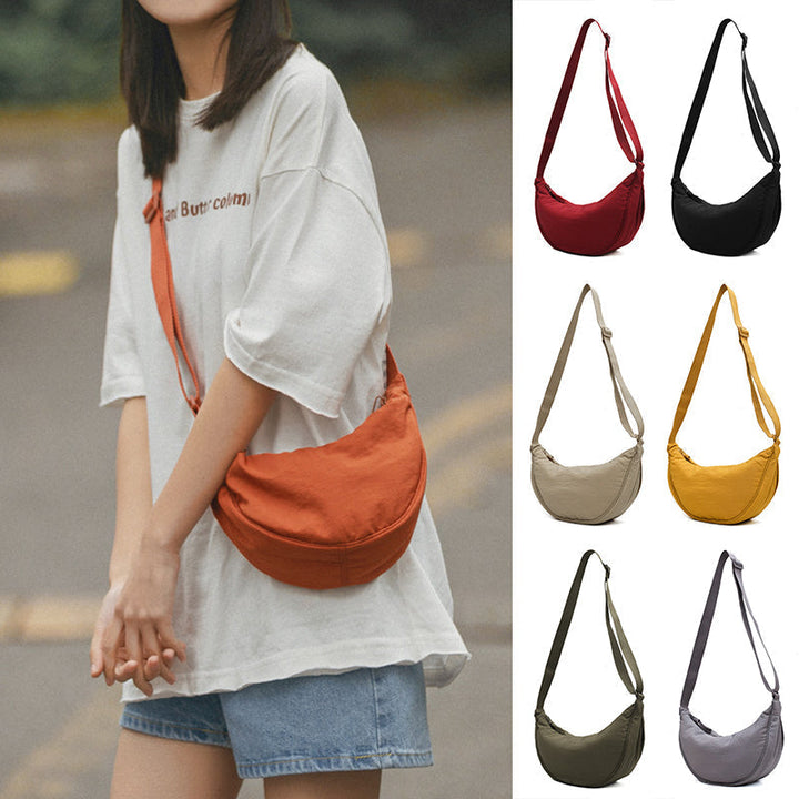 Stylish Half Moon Crossbody Bag - Luna-Black-Nora Luxe