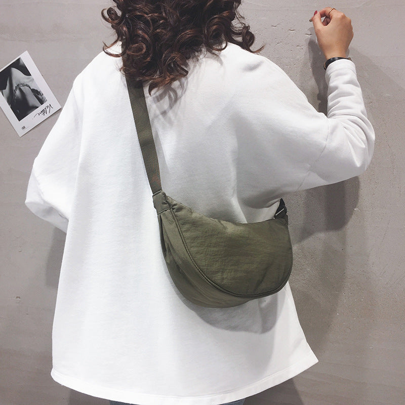Stylish Half Moon Crossbody Bag - Luna-Green-Nora Luxe