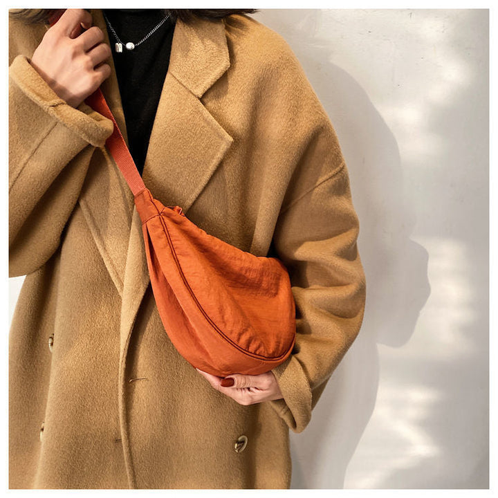 Stylish Half Moon Crossbody Bag - Luna-Orange-Nora Luxe