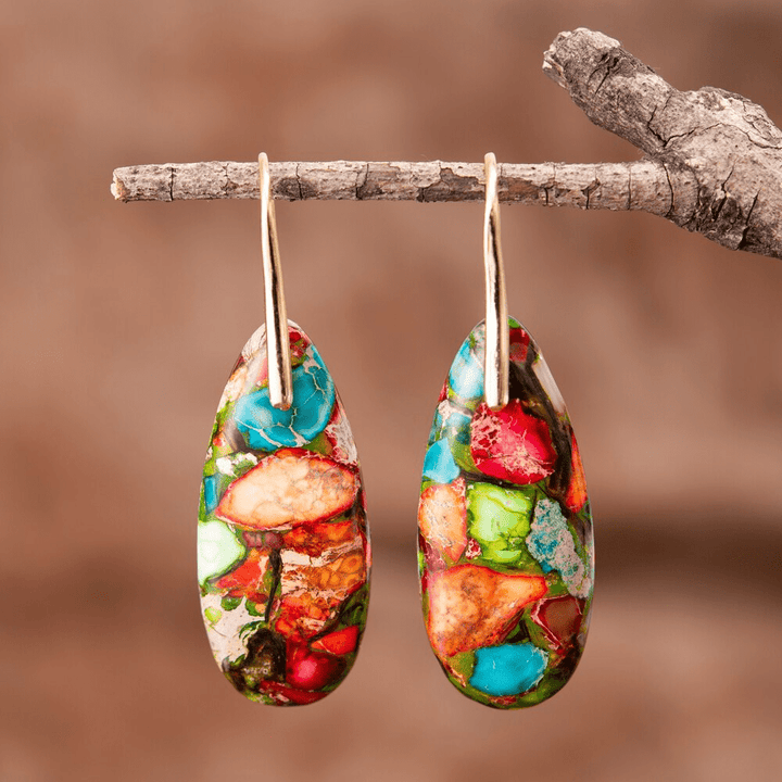 Stylish Jasper Drop Earrings - Levana-Nora Luxe