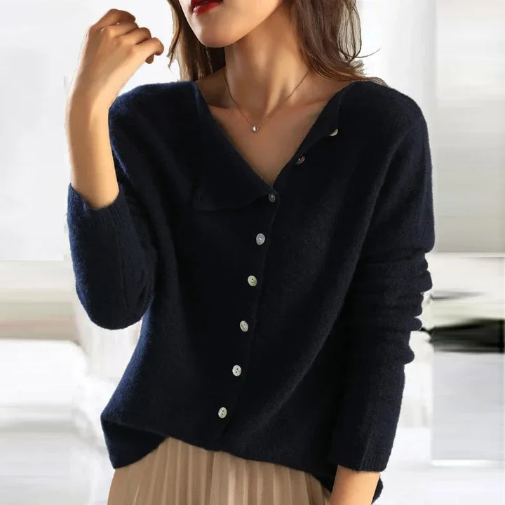Stylish Knitted Sweater for Women - Leona-Black-S-Nora Luxe