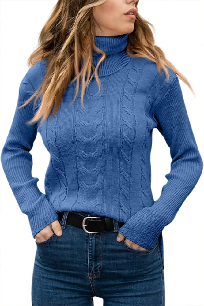 Stylish Knitted Women's Turtleneck - Denise-Apricot-S-Nora Luxe