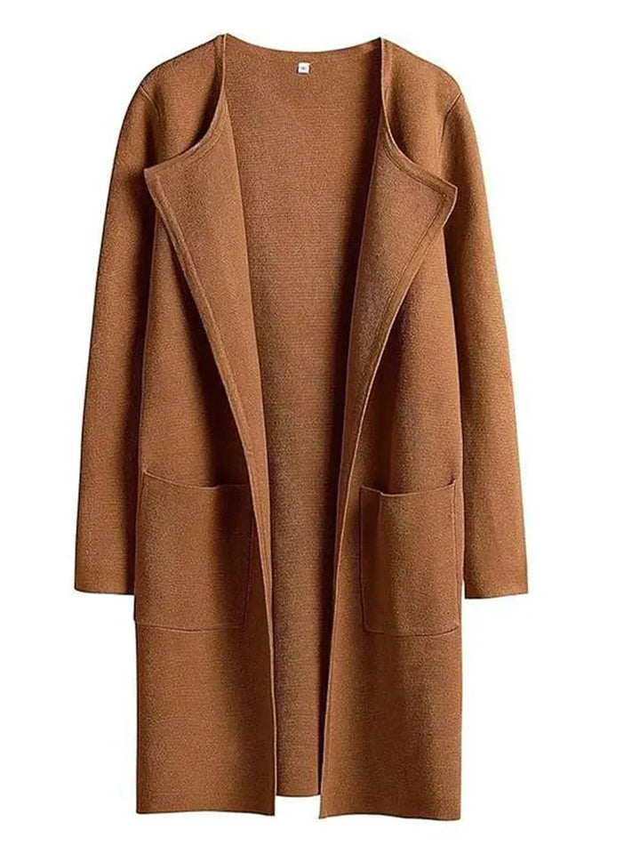 Stylish Ladies' Cardigan - Djamila-Brown-S (4-6)-Nora Luxe