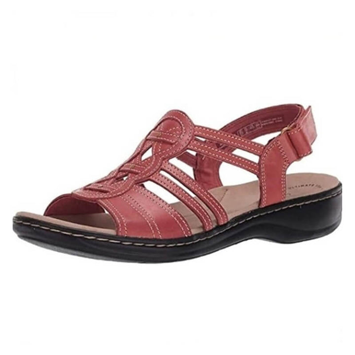 Stylish Ladies' Sandals - SoleEase-Red-2.5-Nora Luxe