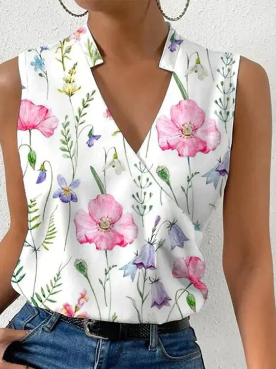 Stylish ladies' summer blouse with a flowing fit – Rania-Pink-S-Nora Luxe