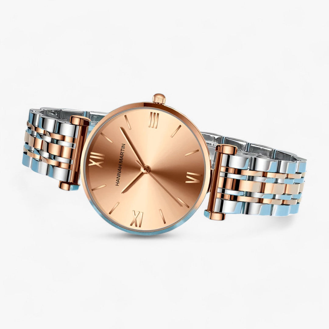 Stylish Ladies Titanium Watch - Adeline-Rose Gold Silver-Nora Luxe