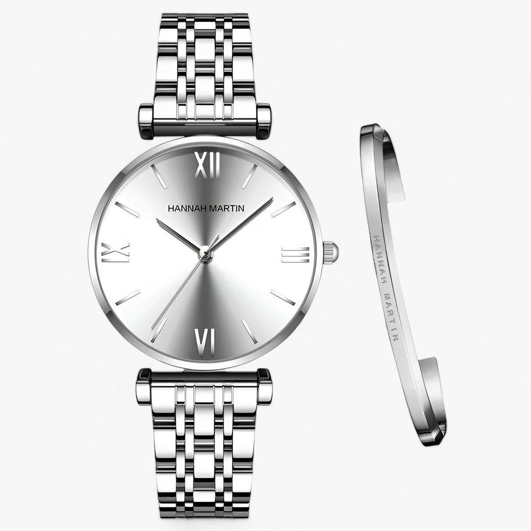 Stylish Ladies Titanium Watch - Adeline-Silver-Nora Luxe
