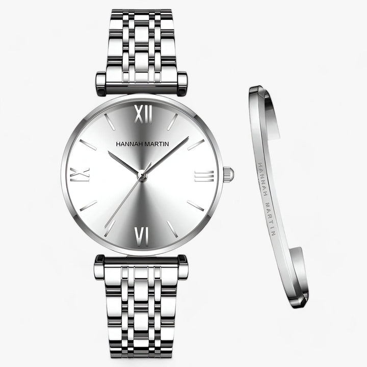 Stylish Ladies Titanium Watch - Adeline-Silver-Nora Luxe