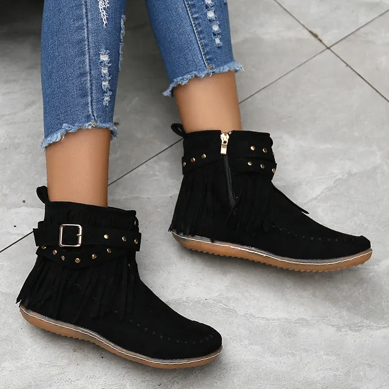 Stylish Ladies Winter Shoes - Sienna-Beige-3.5-Nora Luxe