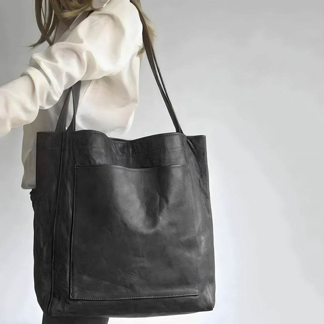 Stylish Leather Handbag - Sophie-Brown-Nora Luxe