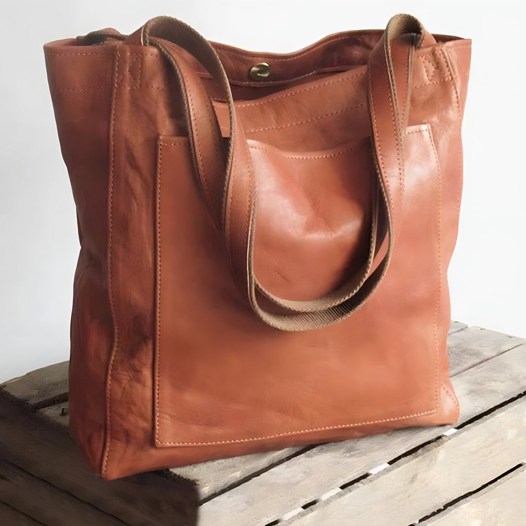 Stylish Leather Handbag - Sophie-Brown-Nora Luxe