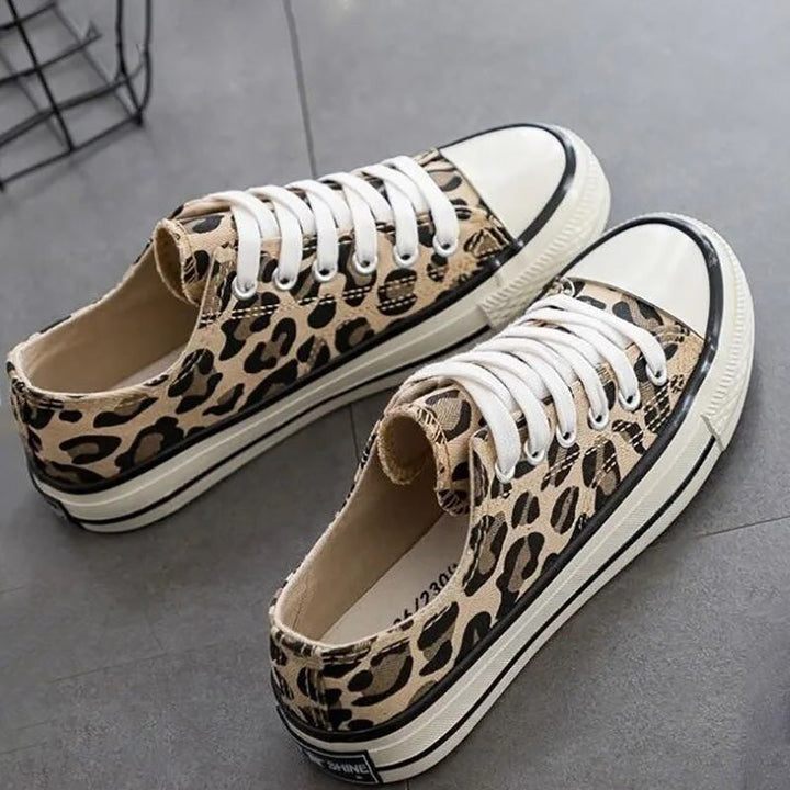 Stylish leopard print women's sneakers – Savannah-3-Nora Luxe