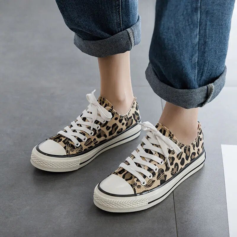 Stylish leopard print women's sneakers – Savannah-3-Nora Luxe