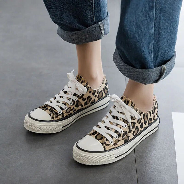 Stylish leopard print women's sneakers – Savannah-3-Nora Luxe