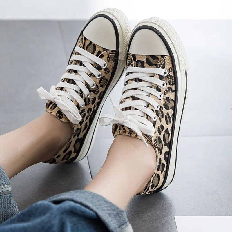 Stylish leopard print women's sneakers – Savannah-3-Nora Luxe