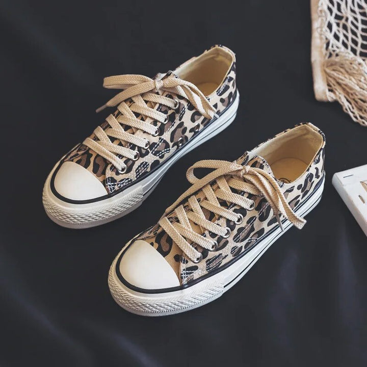 Stylish leopard print women's sneakers – Savannah-3-Nora Luxe