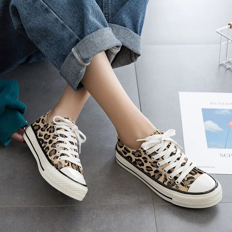 Stylish leopard print women's sneakers – Savannah-3-Nora Luxe