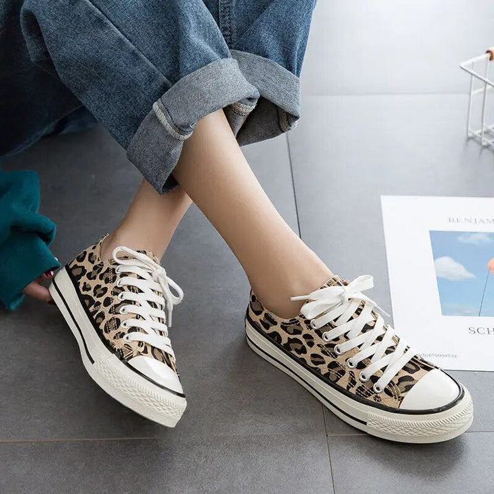 Stylish leopard print women's sneakers – Savannah-3-Nora Luxe