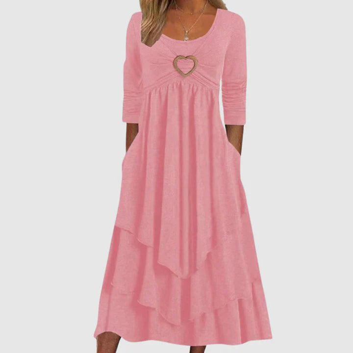 Stylish Long Dress - Naomi-Pink-S-Nora Luxe