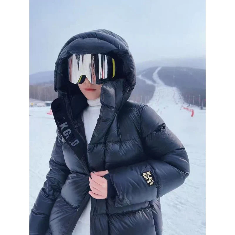 Stylish Long Quilted Winter Coat for Women - Mila-Black-S-Nora Luxe