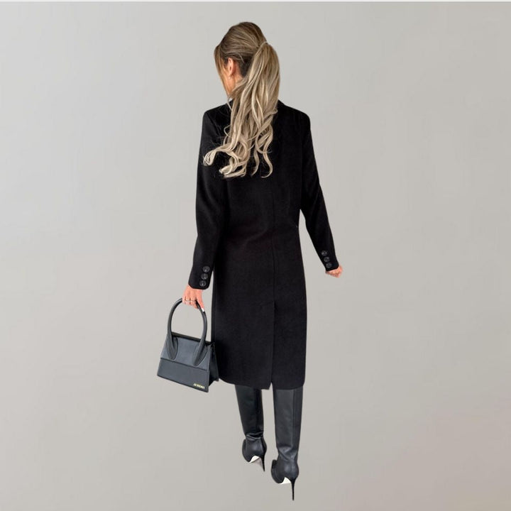 Stylish Long Winter Coat for Women - Elara-Pink-S-Nora Luxe