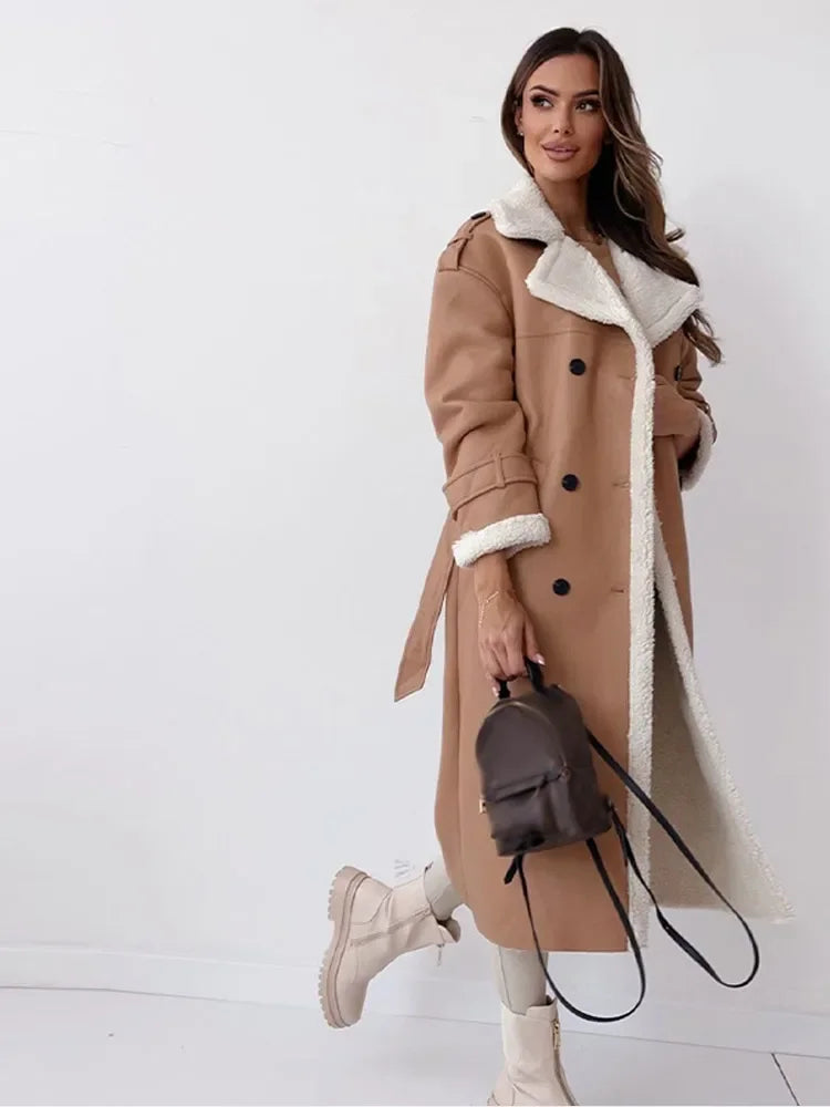 Stylish Long Women's Winter Coat - Seraphina-Black-S-Nora Luxe