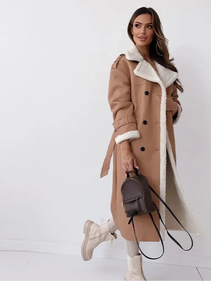 Stylish Long Women's Winter Coat - Seraphina-Black-S-Nora Luxe