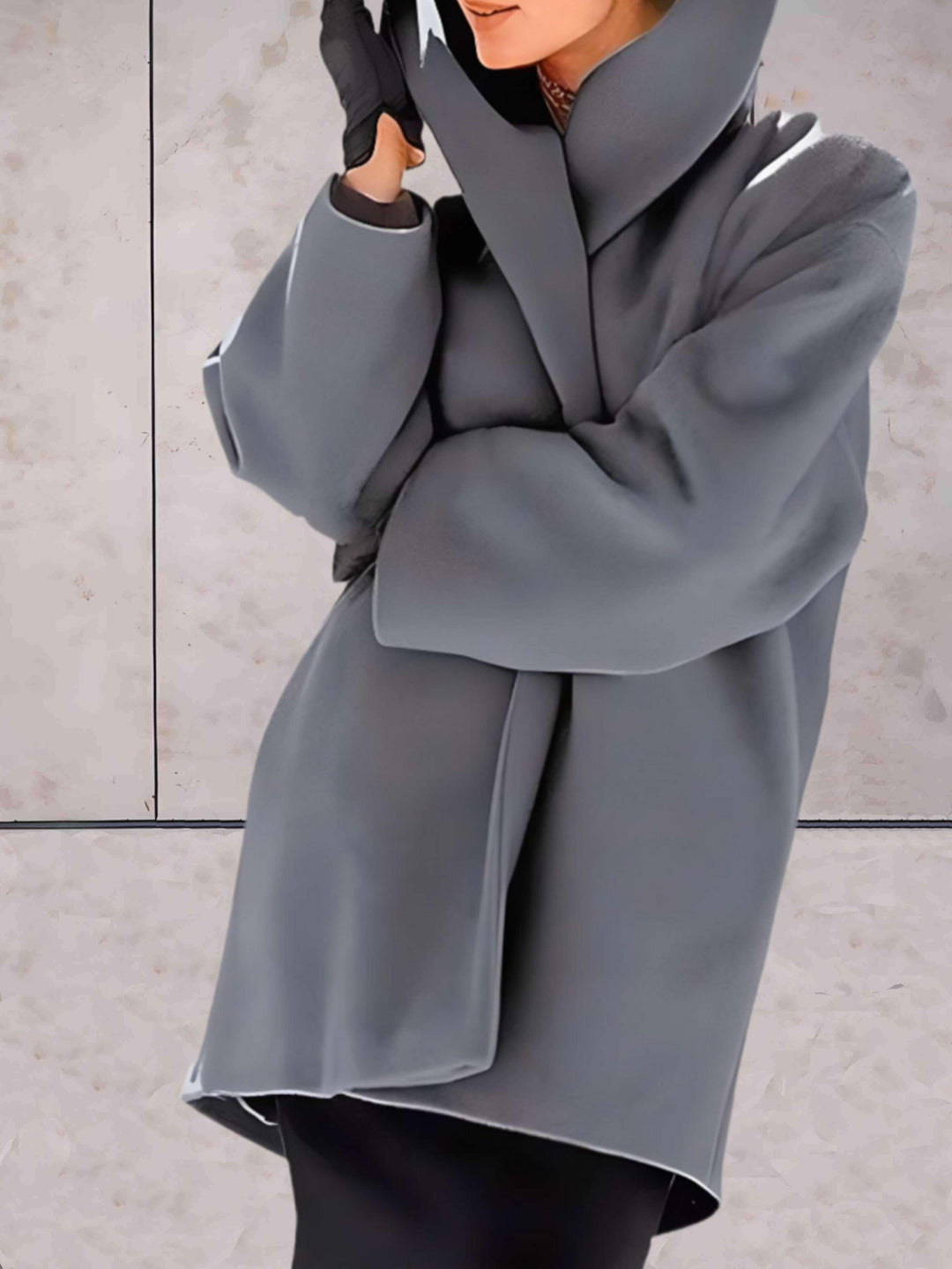 Stylish Loose Women's Winter Jacket - Evelyn-Gray-S-Nora Luxe