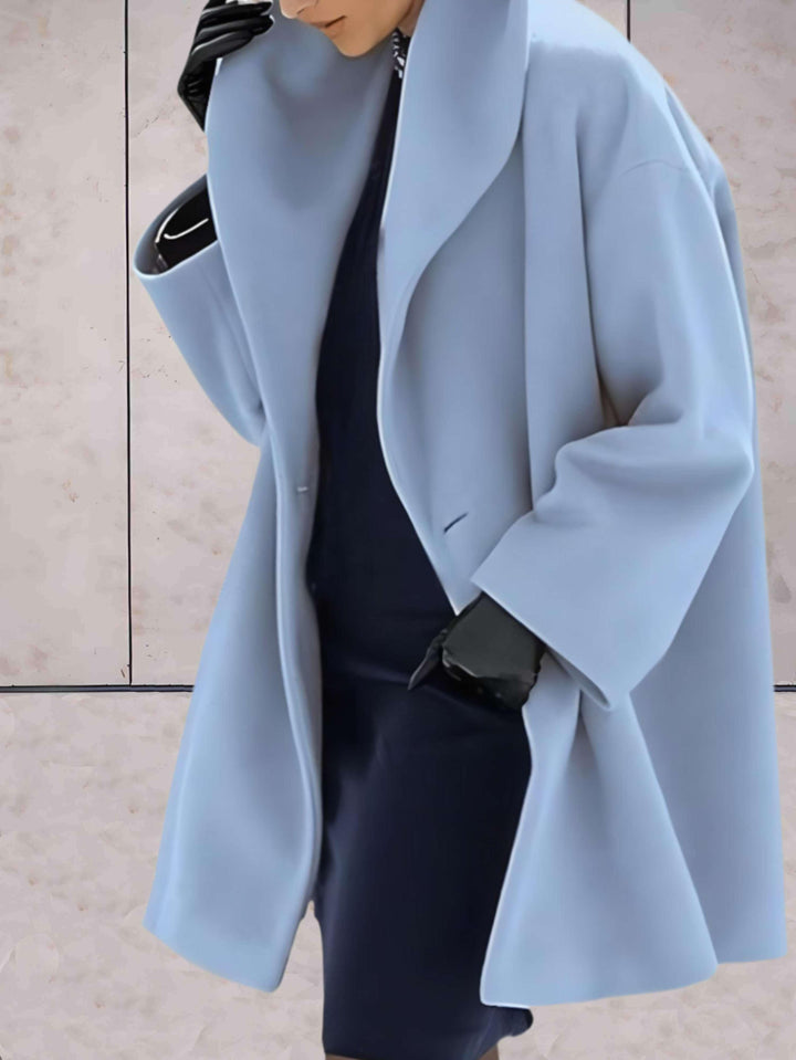 Stylish Loose Women's Winter Jacket - Evelyn-Light Blue-S-Nora Luxe