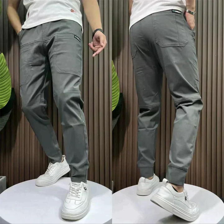 Stylish Men's Cargo Trousers - Finn-Gray-28 – 29 (110.23–132.28 lbs)-Nora Luxe