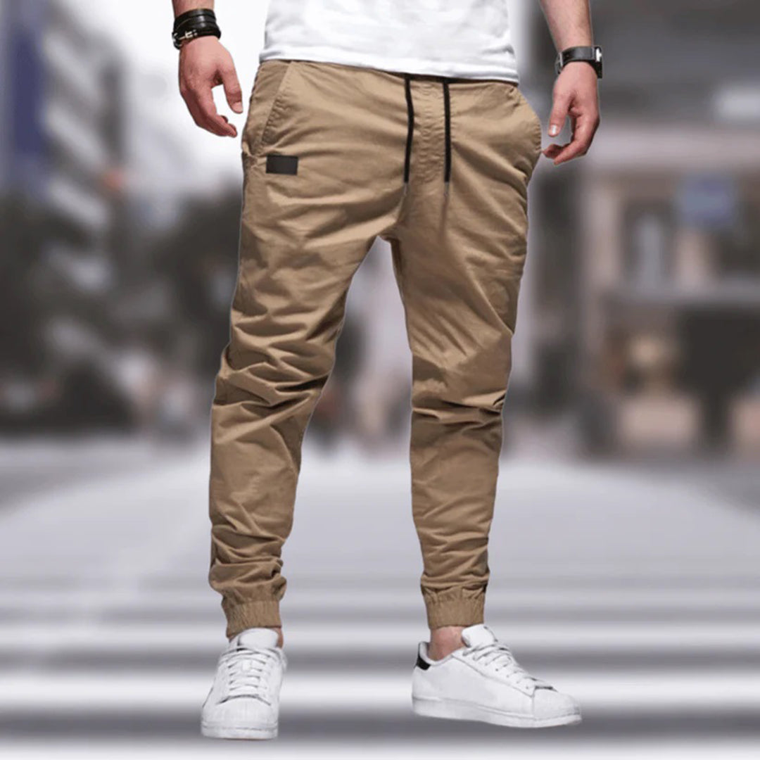 Stylish Men's Cargo Trousers - Ragnar-Beige-M-Nora Luxe