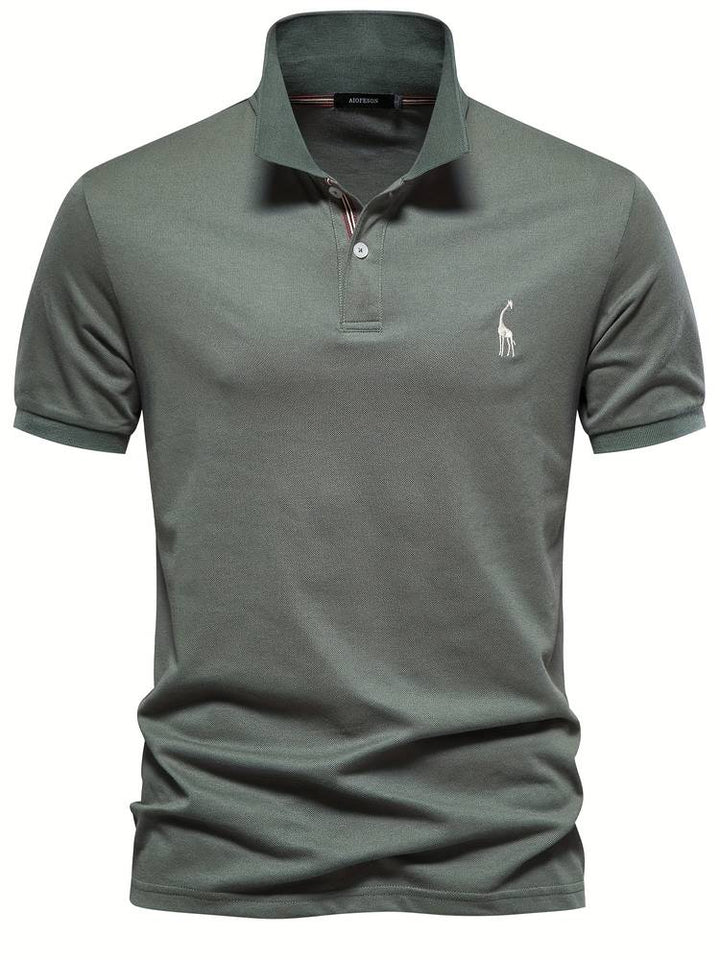 Stylish Men's Polo - Jasper-Olive green-S-Nora Luxe