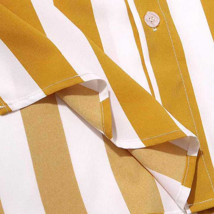 Stylish men's summer set with striped pattern - StripesFresh-Yellow-S-The Livary