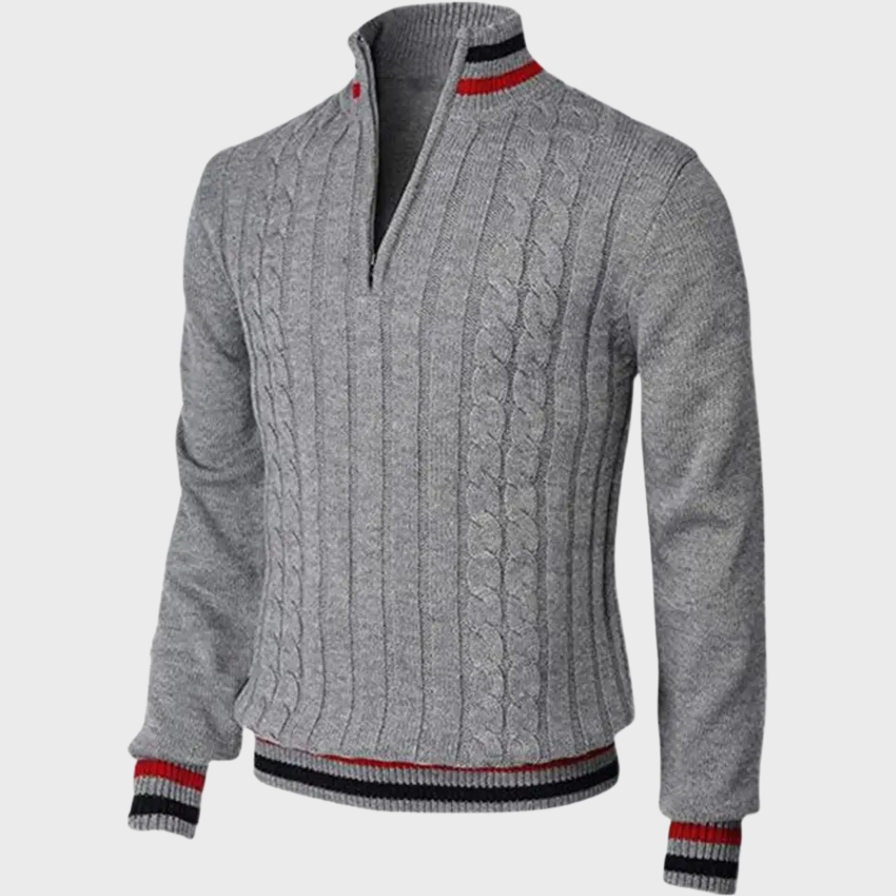 Stylish Men's Sweater - Luca-Gray-S-Nora Luxe