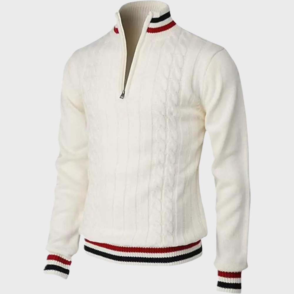Stylish Men's Sweater - Luca-White-S-Nora Luxe