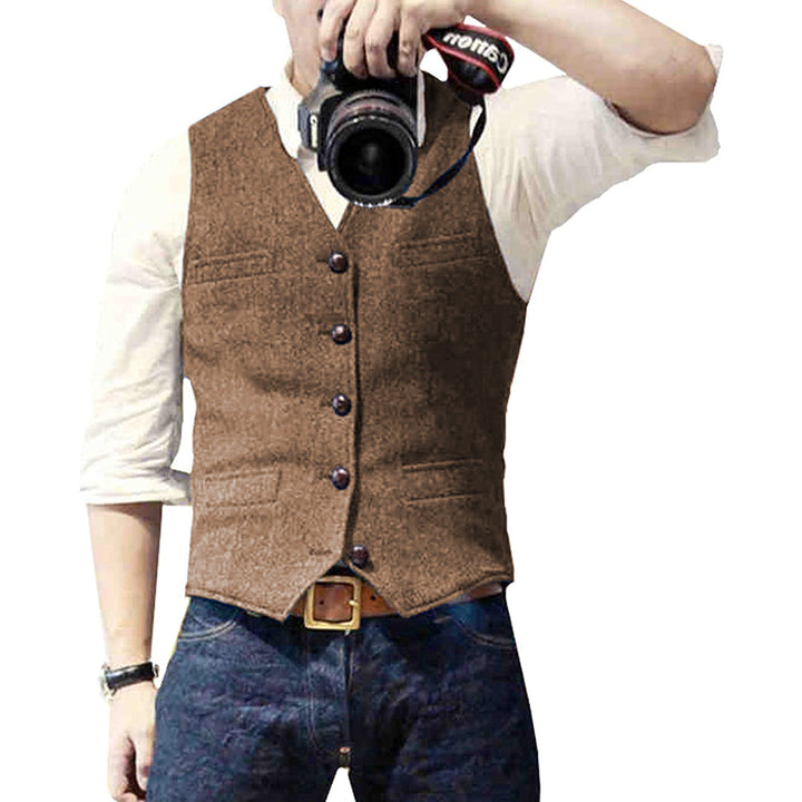 Stylish Men's Vest - Victor-Brown-XS-Nora Luxe
